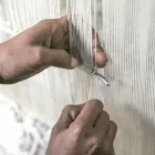 Handgemaakt vloerkleed geweven in India, hoogwaardige wol en bamboezijde - Anella Viadurini