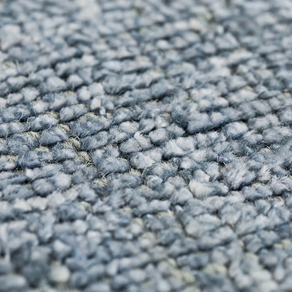 Handgemaakt vloerkleed geweven in India, hoogwaardige wol en bamboezijde - Anella Viadurini