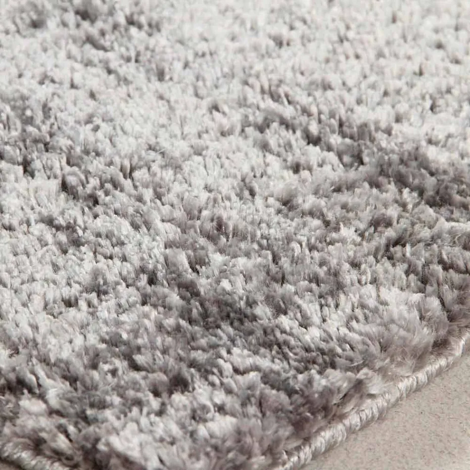 Groot zijde en katoen modern design kleed gekleurd lang haar - Etesia Viadurini