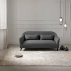 Modern elegant design woonkamertapijt in bamboezijde en wol - Pasha Viadurini