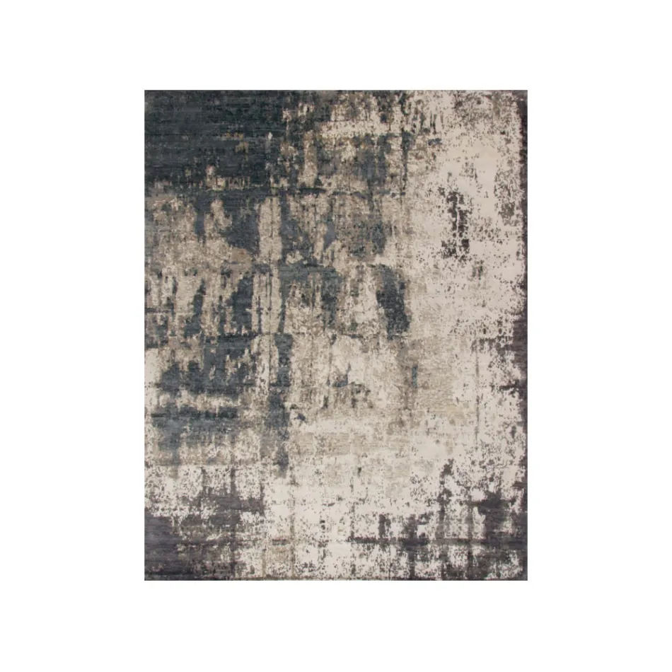 Modern elegant design woonkamertapijt in bamboezijde en wol - Pasha Viadurini