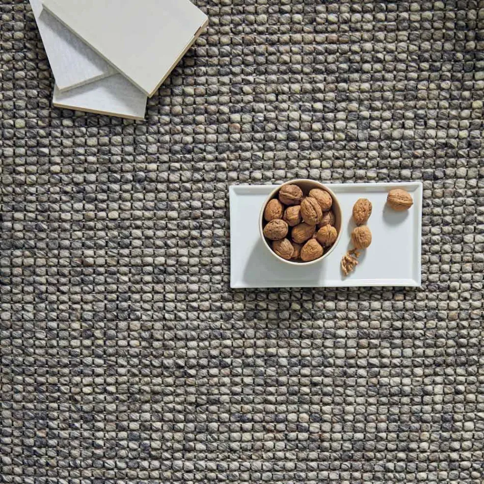 Modern handgeweven tapijt van wol en katoen voor de woonkamer - Relict Viadurini