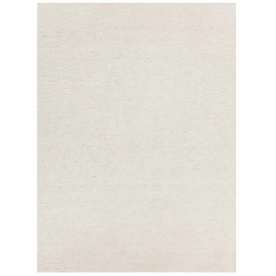 Rechthoekig vloerkleed in wol en katoen bruin of crème van modern design - Kuta Viadurini