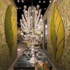 Bladvormig woonkamertapijt van handgetuft wol Made in Italy - Acino Viadurini