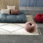 Woonkamertapijt van wol en katoen met modern geometrisch ontwerp - Metria Viadurini