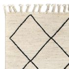 Modern woonkamertapijt met geometrisch patroon in wol en katoen - Metria Viadurini