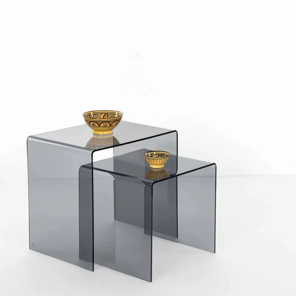 Ontwerptafels in gekleurd plexiglas gemaakt in Italië, Spinoso Viadurini