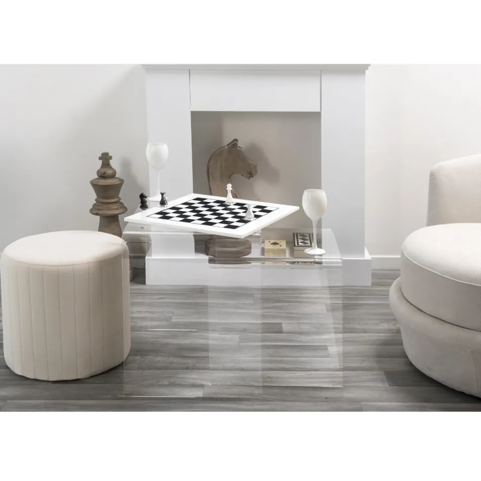 Design salontafels in gekleurd plexiglas geproduceerd in Italië, Spinoso Viadurini