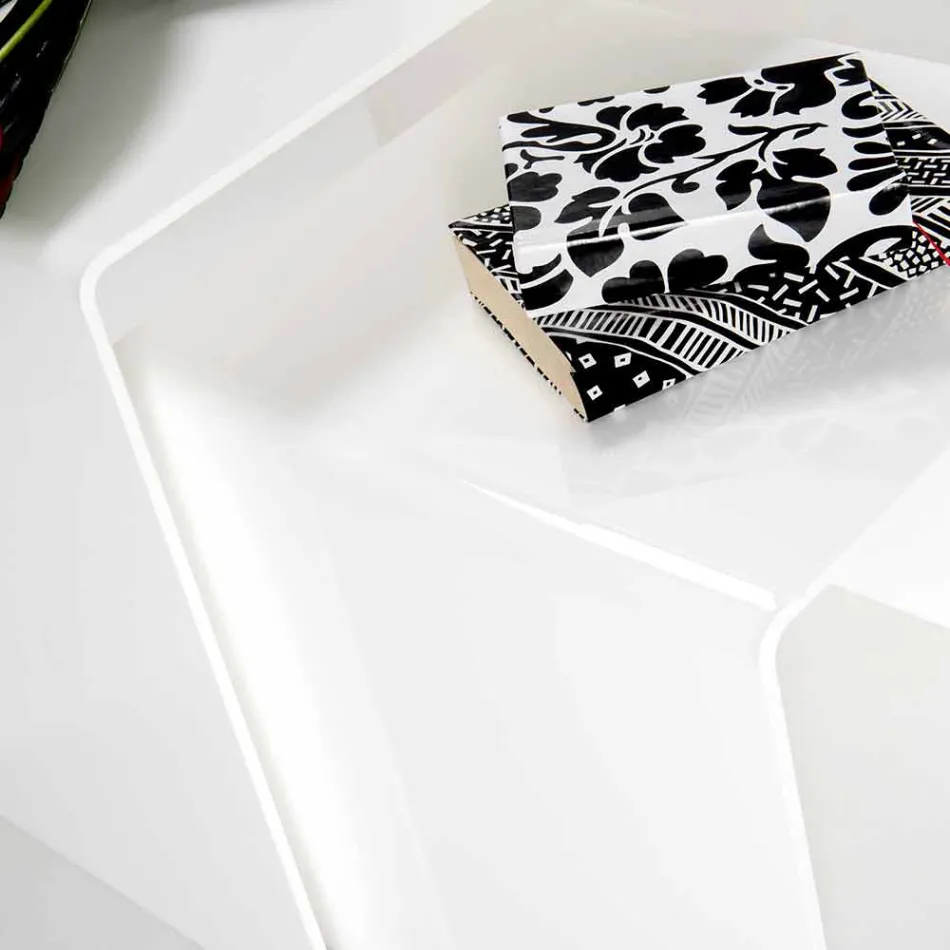 Ontwerptafels in gekleurd plexiglas gemaakt in Italië, Spinoso Viadurini