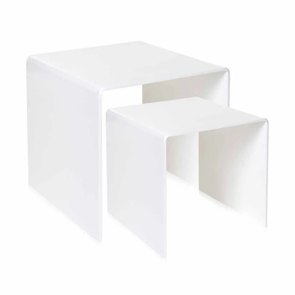 Ontwerptafels in gekleurd plexiglas gemaakt in Italië, Spinoso Viadurini