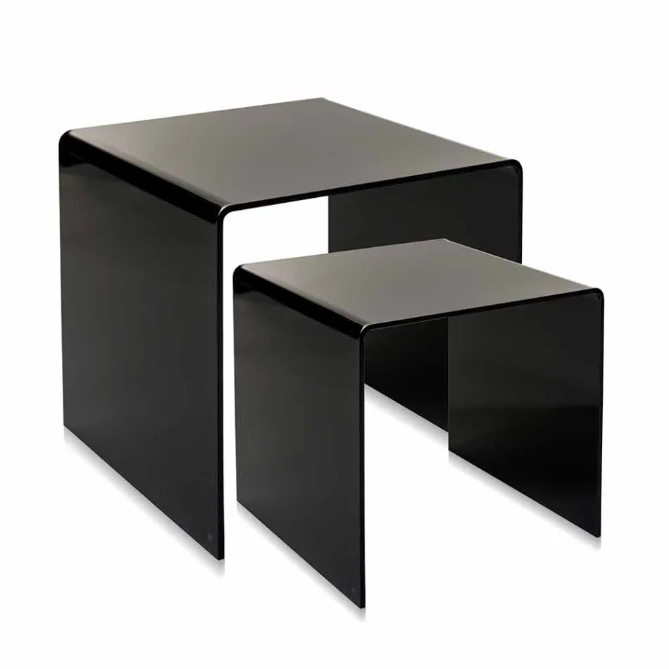 Ontwerptafels in gekleurd plexiglas gemaakt in Italië, Spinoso Viadurini