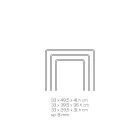 Salontafels in de woonkamer in transparant minimaal acrylkristal 3 stuks - Cecco Viadurini