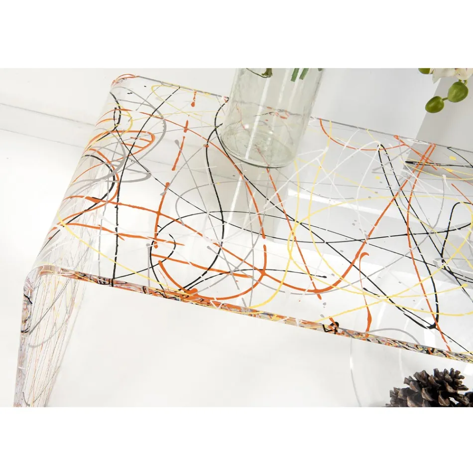 Moderne brugtafel in plexiglas gemaakt in Italië, Bolly Viadurini