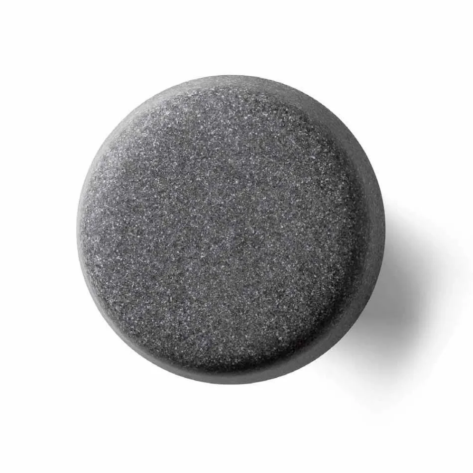 Hoge salontafel voor buiten in polyethyleen met rond blad Made in Italy - Desmond Viadurini