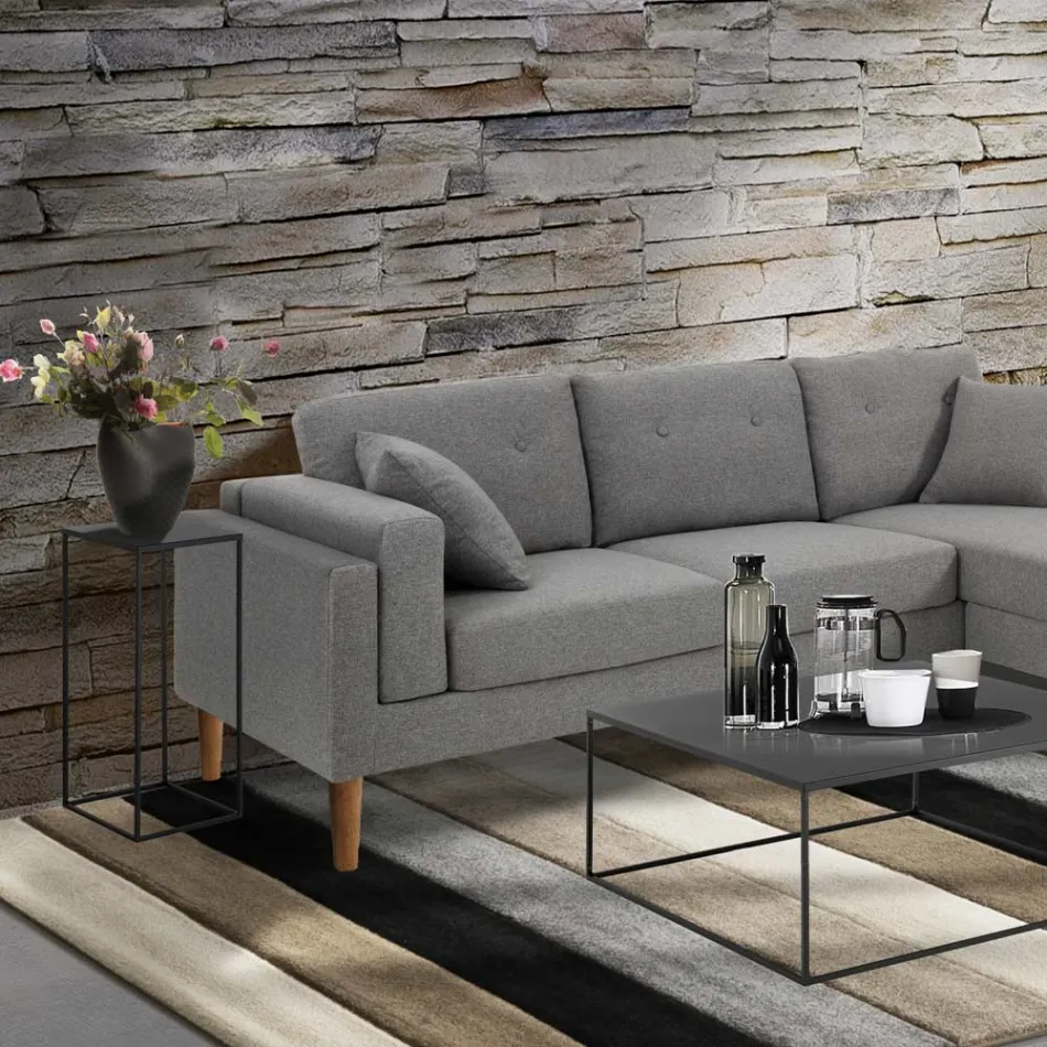 Hoge salontafel in staal - Osmio Viadurini