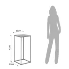 Hoge salontafel in staal - Osmio Viadurini