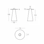 Slide Peak hoge tafel (H120) polyethyleen en glas gemaakt in Italië Viadurini