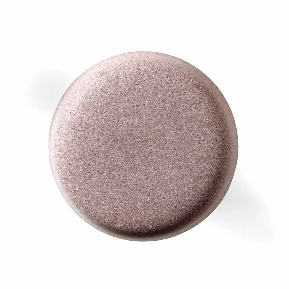 Hoge ronde salontafel voor buiten in polyethyleen en HPL Made in Italy - Desmond Viadurini