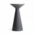 Hoge ronde salontafel voor buiten in polyethyleen en HPL Made in Italy - Desmond