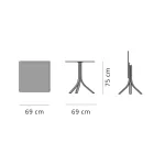 Buitenbartafel met 3 verstelbare aluminium poten in 2 afwerkingen - Filomena Viadurini