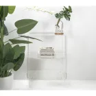 Lage tafel nachtkastje in transparant plexiglas Made in Italy - Alamaine Viadurini