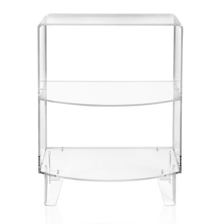 Lage tafel nachtkastje in transparant plexiglas Made in Italy - Alamaine Viadurini