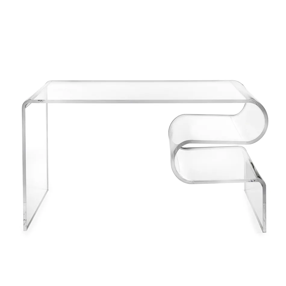 Dennis salontafel van transparant plexiglas, gemaakt in Italië. Viadurini