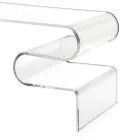 Dennis salontafel van transparant plexiglas, gemaakt in Italië. Viadurini