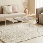 Dennis salontafel van transparant plexiglas, gemaakt in Italië. Viadurini