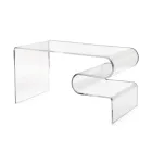 Dennis salontafel van transparant plexiglas, gemaakt in Italië. Viadurini