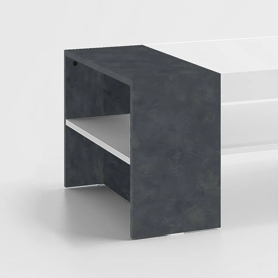 Lage salontafel voor de woonkamer in wit hout 3 afwerkingen - Rames Viadurini