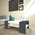Lage salontafel voor de woonkamer in wit hout 3 afwerkingen - Rames Viadurini