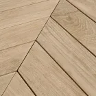 Lage teakhouten salontafel voor buiten met ovaal blad, Homemotion - Ricardo Viadurini