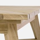 Lage rechthoekige salontafel voor buiten in teakhout, Homemotion - Stuart Viadurini