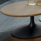 Lage salontafel in metaal en keramiek in verschillende maten - Amereo Viadurini