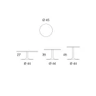 Lage salontafel in metaal en keramiek in verschillende maten - Amereo Viadurini