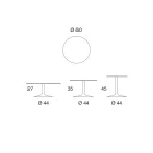 Lage salontafel in metaal en keramiek in verschillende maten - Amereo Viadurini