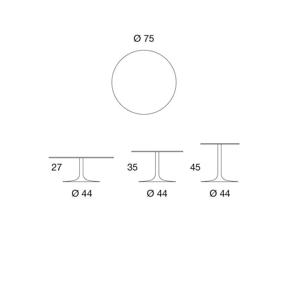 Lage salontafel in metaal en keramiek in verschillende maten - Amereo Viadurini