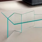 Lage salontafel in extra helder glas 2 maten Made in Italy - Random Viadurini