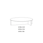 Salontafel Laris van bronskleurig glas met een verfijnd design, gemaakt in Italië. Viadurini
