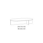Salontafel Laris van bronskleurig glas met een verfijnd ontwerp, gemaakt in Italië. Viadurini