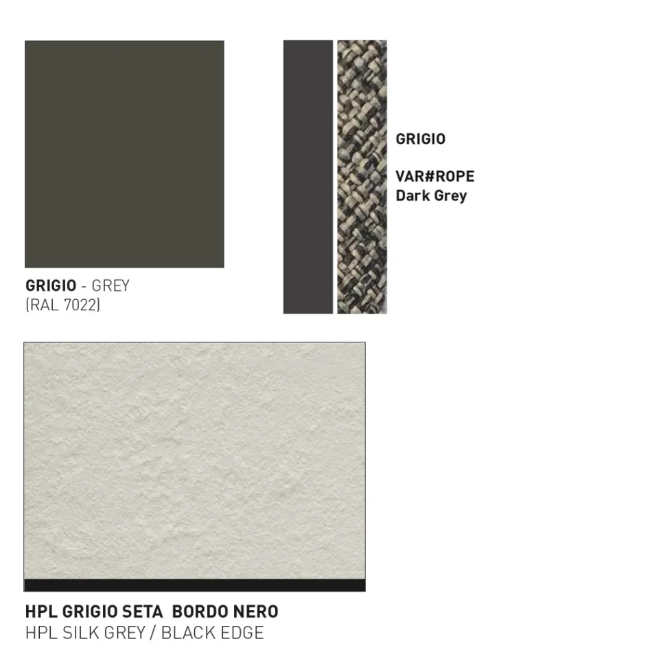 Laag tafelblad Hpl of keramiek Made in Italy - Emmacross door Varaschin Viadurini