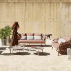 Laag tafelblad Hpl of keramiek Made in Italy - Emmacross door Varaschin Viadurini