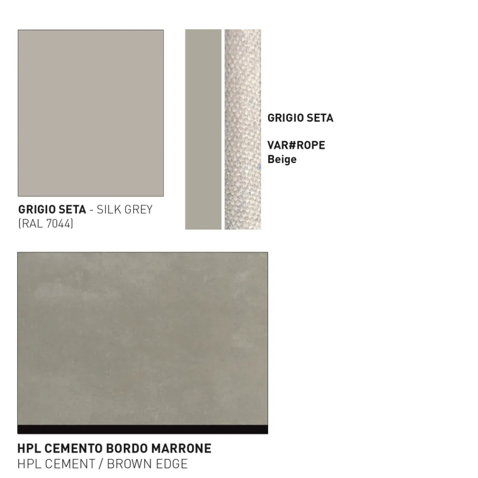 Lage tafel Hpl Top of keramiek Made in Italy - Emmacross door Varaschin Viadurini