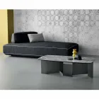 Lage salontafel woonkamer keramisch blad en rookglazen poten 3 maten - willekeurig Viadurini