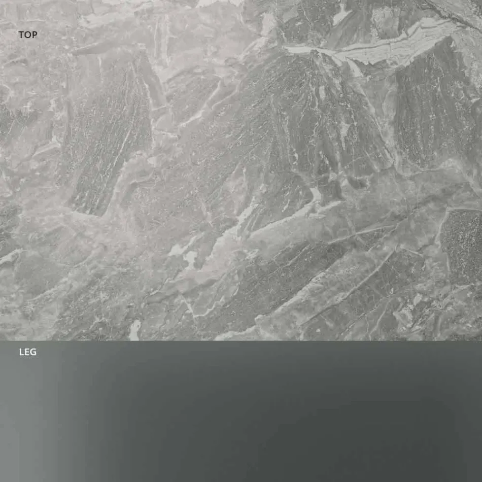 Lage salontafel woonkamer keramisch blad en rookglazen poten 3 maten - willekeurig Viadurini