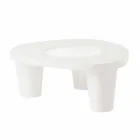 Laag Lage tafel Schuif Laag Lita Tafel polyethyleen en glas gemaakt in Italië Viadurini