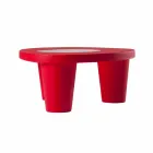 Laag Lage tafel Schuif Laag Lita Tafel polyethyleen en glas gemaakt in Italië Viadurini