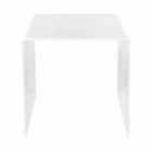 Witte tafel 50x50cm Terry Big modern design, made in Italy Viadurini