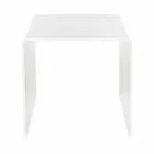 Witte tafel 50x50cm Terry Big modern design, made in Italy Viadurini